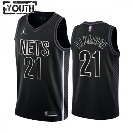 Barn Brooklyn Nets Tröja Lamarcus Aldridge 21 2022-23 Statement Edition Svart Swingman
